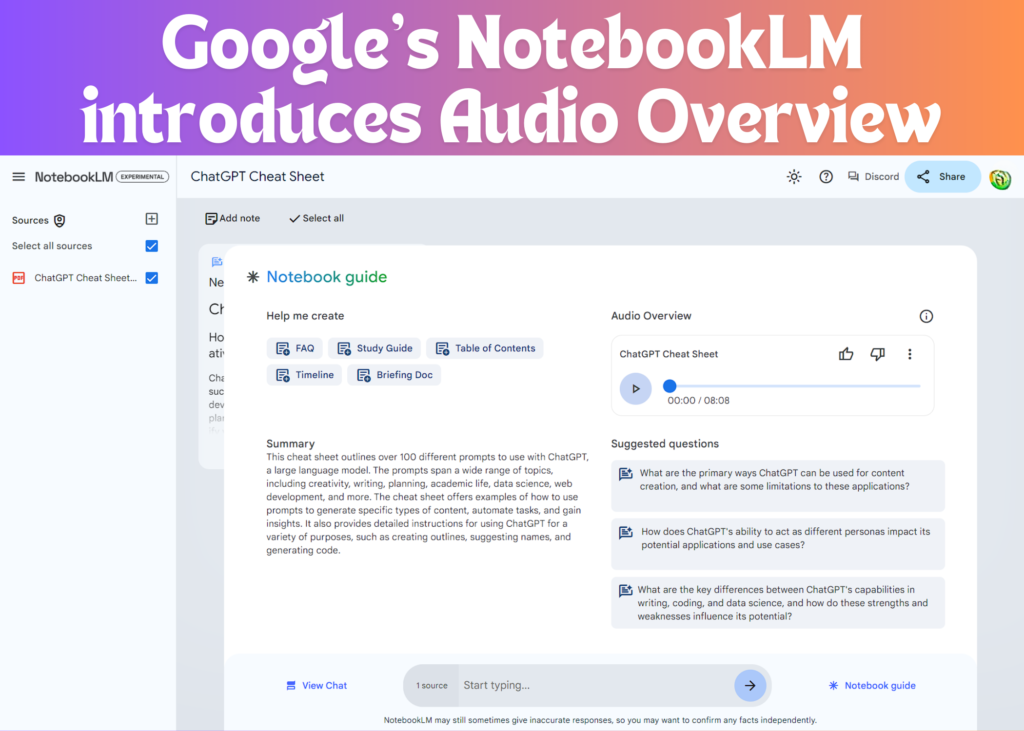 NotebookLM Audio Overview